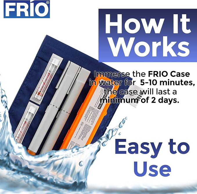 FRIO Cooling Wallet - Insulin & GLP-1 Cooler for 45+ Hours - Blue - Large