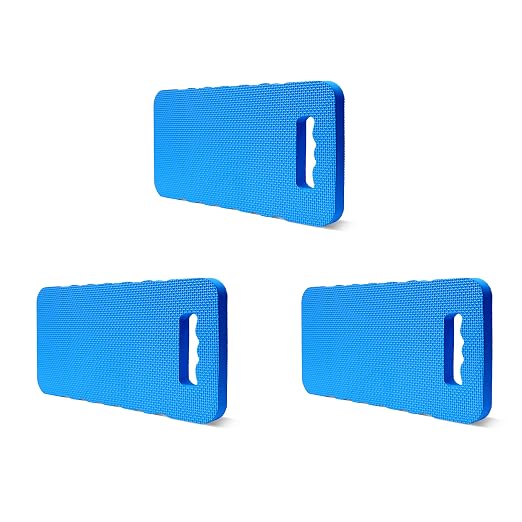 Gardzen Garden Kneeling Pad | EVA Foam Kneeler Pad for Gardening, Baby Bath, Yoga, Pilates, Exercise, 16" x 8" x 1", Blue, 3 Pack