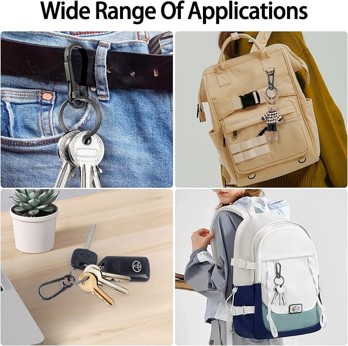 2 Pcs Metal Keyring Chain Ring Holder Keys Organizer for Home Car Keys, Key Finder, Car Keychain