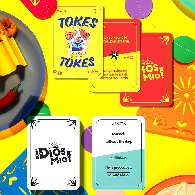 Dios Mio! Latino Party Game - 275 English y Espanol Cards for Latinos, Ages 17+ and 2+ Players | 275 cartas en inglés y español para Latinos, mayores de 17 años y 2+ jugadores