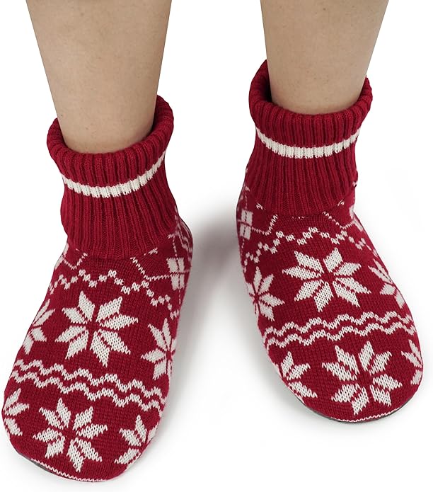 BenSorts Fuzzy Slipper Socks for Women Non Slip House Socks with Grips Gifts