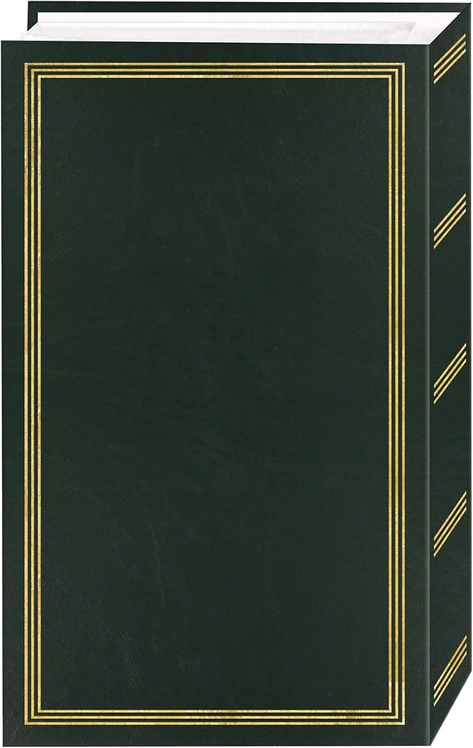 3-Ring Photo Album 504 Pockets Hold 4x6 Photos, Hunter Green (Pack of 4)