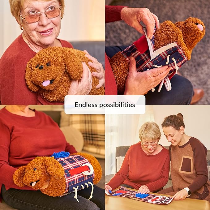 ODOXIA Fidget Muff and Blanket for Elderly | Fidget Blanket for Dementia | Dementia Products for Elderly | Gift and Activities for Seniors with Alzheimer’s | Sensory Toys