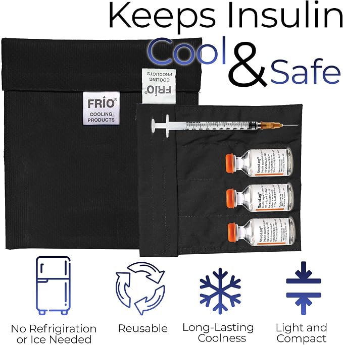 FRIO Cooling Wallet - Insulin & GLP-1 Cooler for 45+ Hours - Black - Small