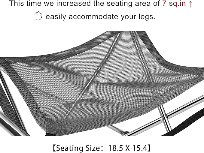 Freshore® Canes and Walking Sticks Seat Collapsible 300lbs - Sport Folding Chair Seat Cane 4 Stool Walker for Camping (Heavy Duty Aluminum Alloy 1kg -2.2lb Weight XL Size Grey)