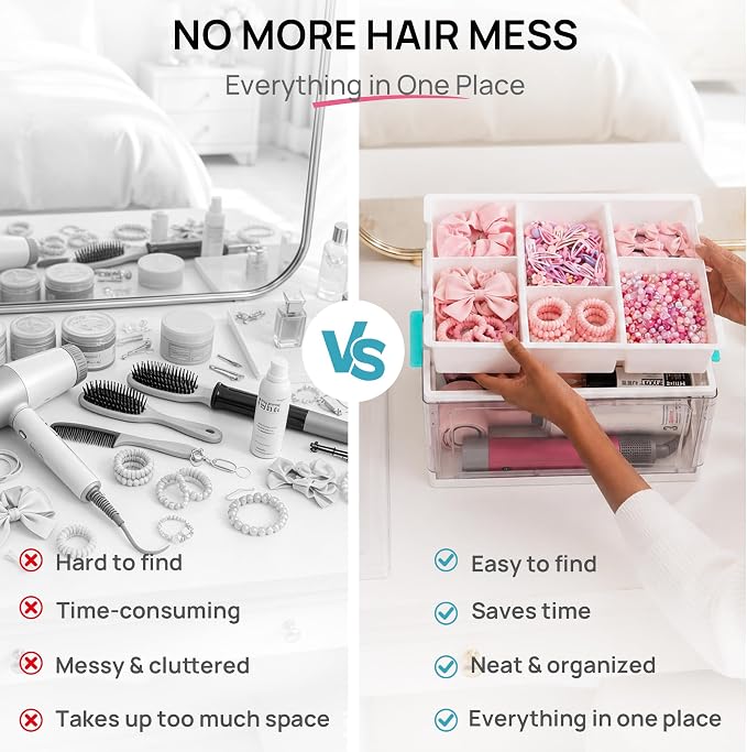 Vtopmart 24 QT Clear Plastic Craft Organizers and Storage Box with Removable Trays and Dividers (2)
