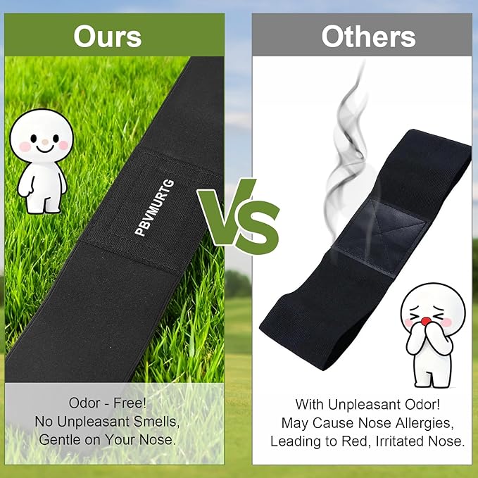 Golf Swing Training Aid with Instructions for use，Swing Correcting Arm Band Without unpleasant Smell，Golf Swing Band not Easily Sliding Down the arms. Swing Easy, Golf Arm Band Training Aid.