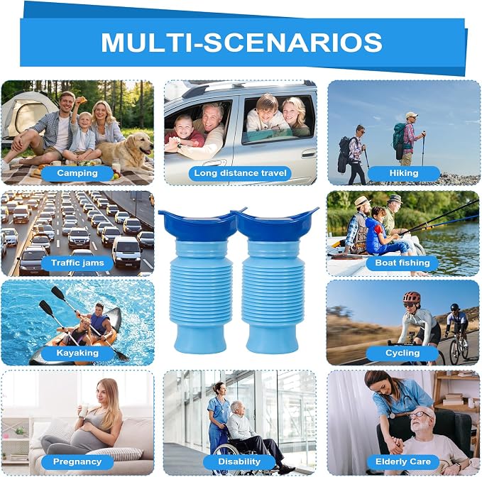 Pee Bottles for Men,Portable Urinal for Men,Collapsible Urine Bottle 750ML | Car Urinals for Men and Women,Emergency Urinal Bottle Shrinkable Pocket Toilet for Travel,Camping,Traffic Jam,Road Trips