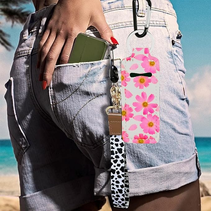 Chapstick Holder Key Chain Lipstick Holder Lip Balm Holder Keychain | Stocking Stuffers Gift, Compatible with Chapstick, Lip Balm and Lipstick, Bag Charm Accessories, Gifts for Women Friend