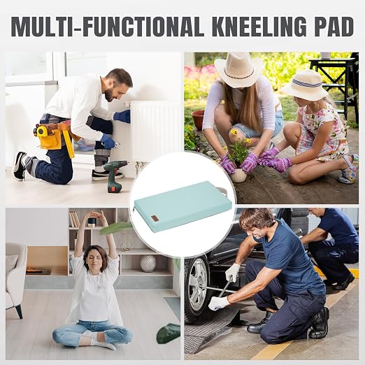 HappyPicnic Waterproof Garden Kneeling Pad, 2in Thick, Green, 1 Pack | Soft High-density Foam knee support, with Handle, Easy to Clean, Non-slip, for Gardening, Yoga, Prayer, Housework, Exercise