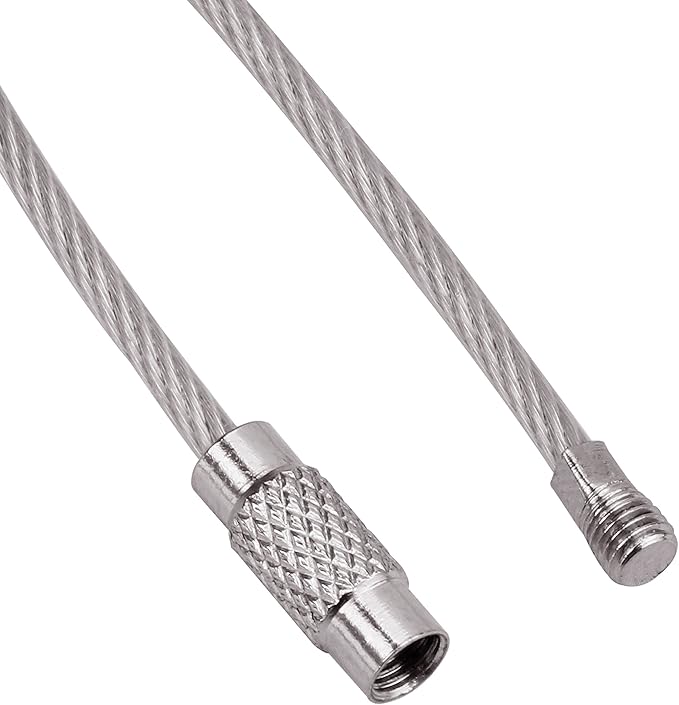 Wisdompro Wire Keychain Cable, 4.3/6.3 Inch Stainless Steel Wire Keyrings | Heavy Duty Wire Key Rings Metal Wire Cable Key Chain Loop for Luggage Tags, Keys, Crafts and ID Tags