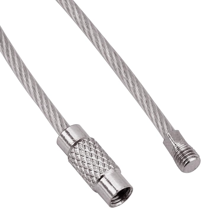 Wisdompro Wire Keychain Cable, 4.3/6.3 Inch Stainless Steel Wire Keyrings | Heavy Duty Wire Key Rings Metal Wire Cable Key Chain Loop for Luggage Tags, Keys, Crafts and ID Tags