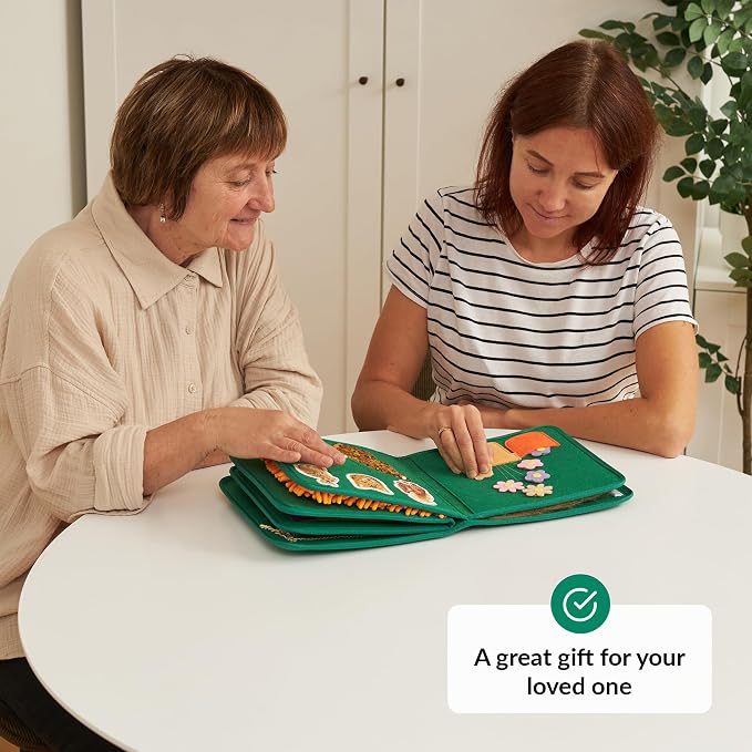 Fidget Book for Elderly | Blanket for Dementia | Dementia Products | Gift, Activities for Seniors with Alzheimer’s