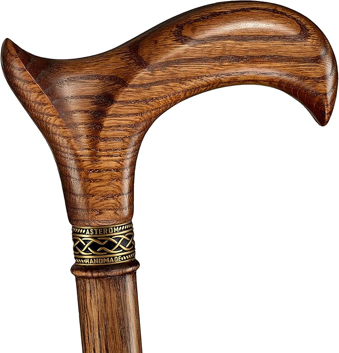 Asterom Walking Cane - Handmade, Ergonomic, Wooden - Canes for Men & Women - Walking Sticks for Seniors, Unique, Wood