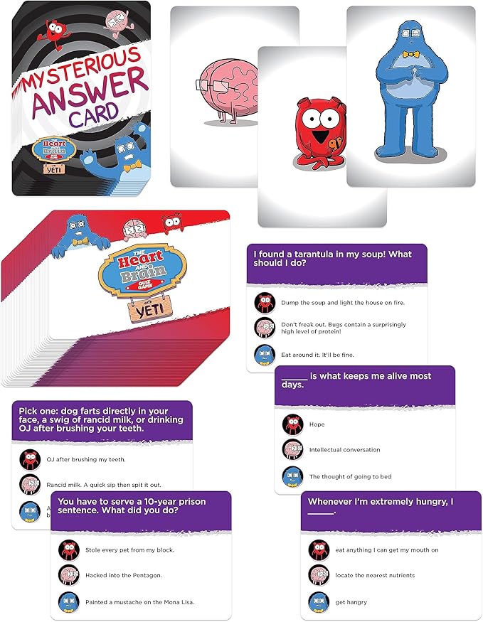 The Awkward Yeti Organ Attack | Funny Family Card Game for Kids Ages 8+ & Parents, Teens & Adults | Party Game for Family Game Night | Super Fun (Heart & Brain Edition)