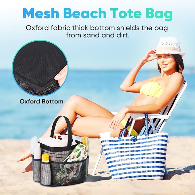 EUDELE Mesh Shower Caddy Portable for College Dorm Room Essentials, Shower Caddy Dorm with 9-Pocket Large Capacity for Beach, Swimming, Gym, Camping, Travel essentials