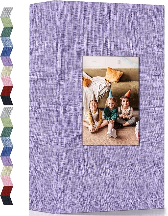 popotop Photo Album 4x6-300 Photos Linen Cover Photo Books with 300 Horizontal Pockets,Slip-in Picture Albums for Family Wedding Anniversary Baby Vacation Pictures