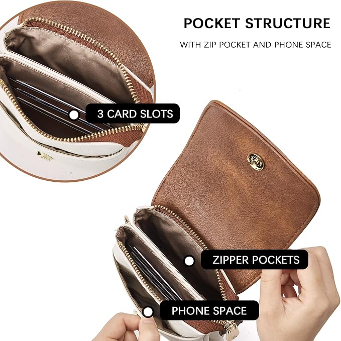 BOSTANTEN Small Crossbody Bag for Women Designer Cell Phone Purse | Vegan Leather, Multiple Pockets, Card Slots, Compact Size for Phone, Cards and Keys, Daily Travel Shopping Use