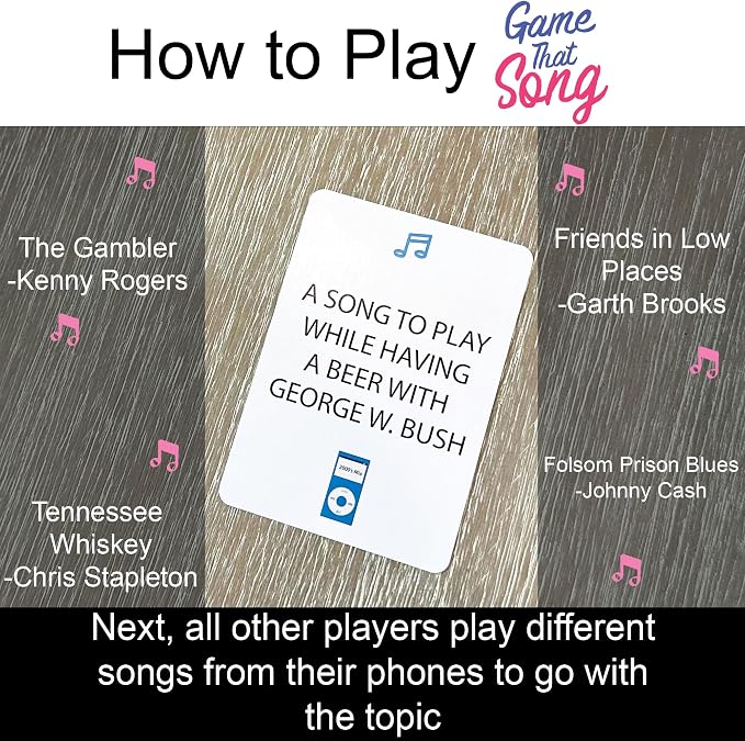 Game That Song 2000's Mix Expansion - 50 New Cards - Music Card Game for Family, Adults, and Teens. Hilarious, Addictive, and Competitive Fun for Game Nights!