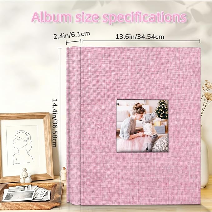 popotop Photo Album 4x6-600 Photos Photo Books with 600 Horizontal and Vertical Pockets,Linen Cover Albums for Family Wedding Anniversary Baby Vacation Pictures