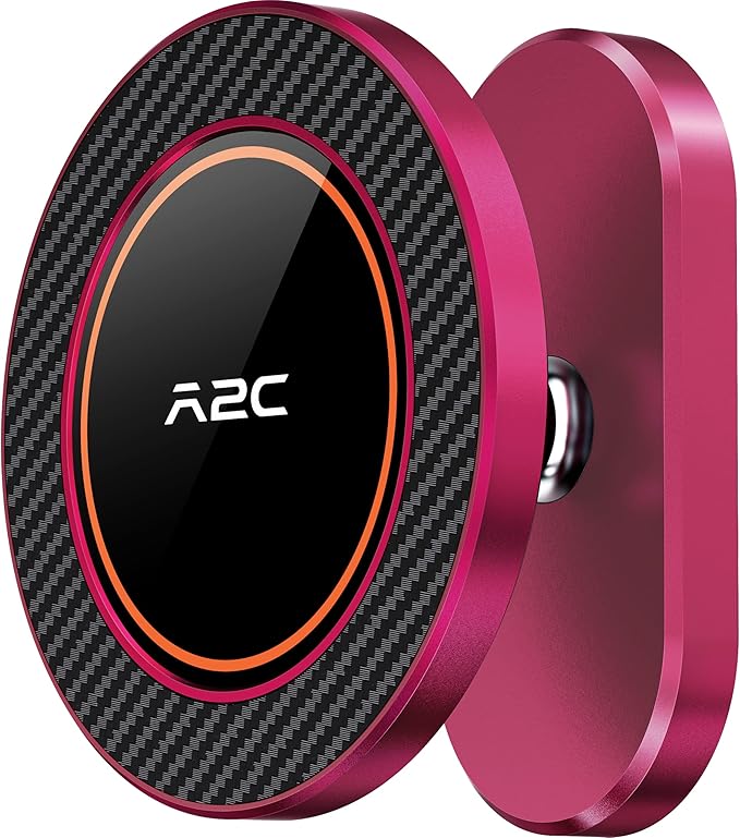 A2C Burgundy Alloy Magnetic Golf Cart Phone Holder, Women Golf Accessories | Rose Red Golf Gifts for Female Golfers Ladies Her Girls Mom Mother Wife, Golf Accessories Essential Fits EZGO Club Car Yamaha