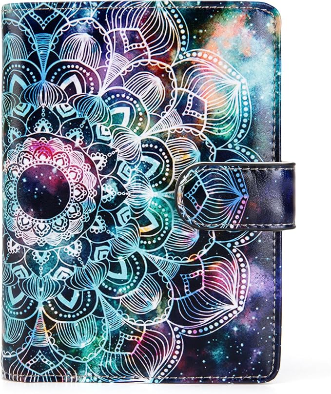 Passport Holder for Travel Essentials, RFID Blocking Passport Wallet Cover with Magnetic Closure, Passport Book Holders for Women and Men (Mandala in the Galaxy)