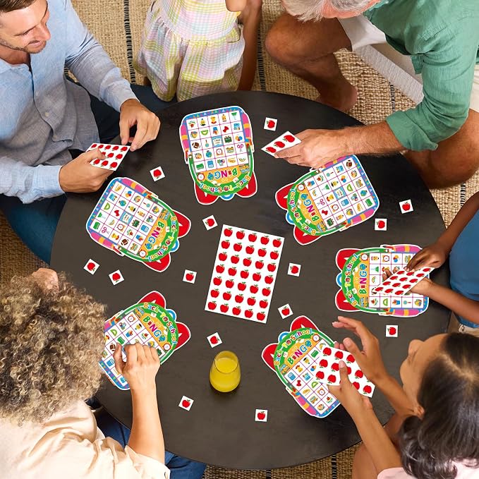 24 Player Back to School Bingo Game Cards for Group Activities Party Supplies