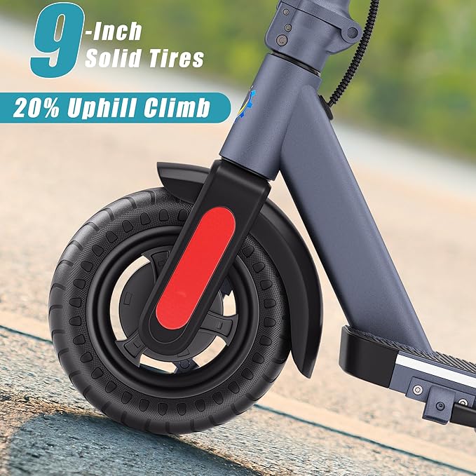 Caroma Electric Scooter with Seat Option,500/350W Motor Up to 25/20 Miles Range & 25/20 MPH Speed,9" Tires,Adjustable Electric Scooter for Adults,Foldable Commuting
