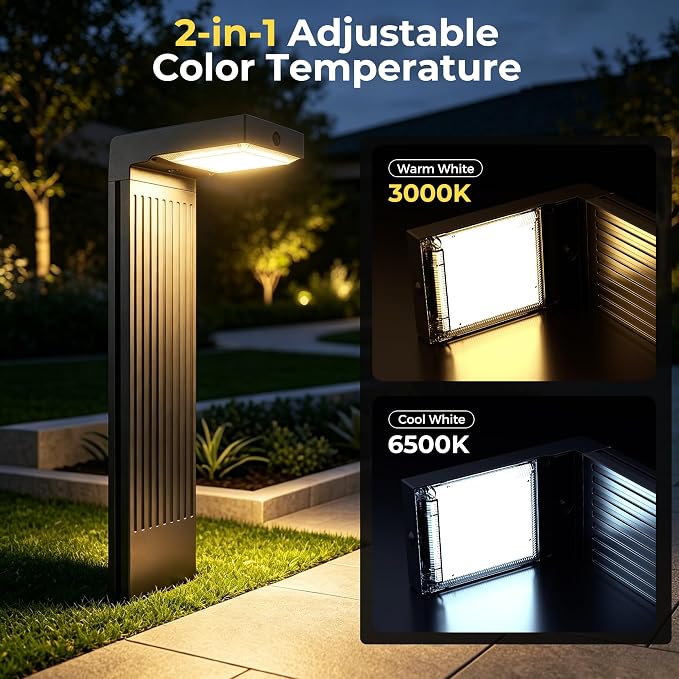 COXSENI Motion Sensor Solar Pathway Lights Outdoor,6 Working Modes,6 Pack | 400LM,Auto 150° Sensing Angle,16.5 Ft Detection Distance,2 Color Temperatures,IP65 Waterproof,Garden,Yard,Driveway,Walkway