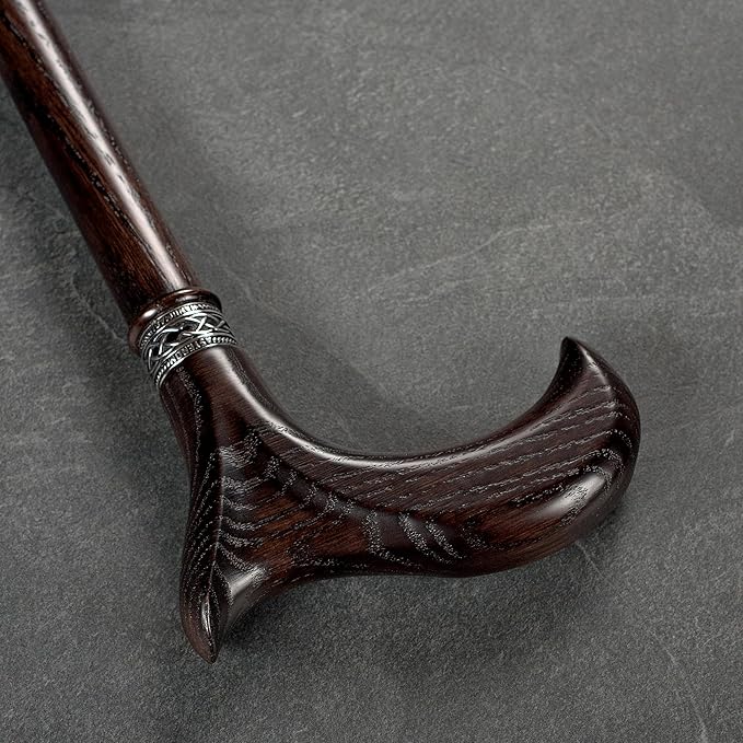 Asterom Walking Cane - Handmade, Ergonomic, Wooden - Canes for Men & Women - Walking Sticks for Seniors, Unique, Wood