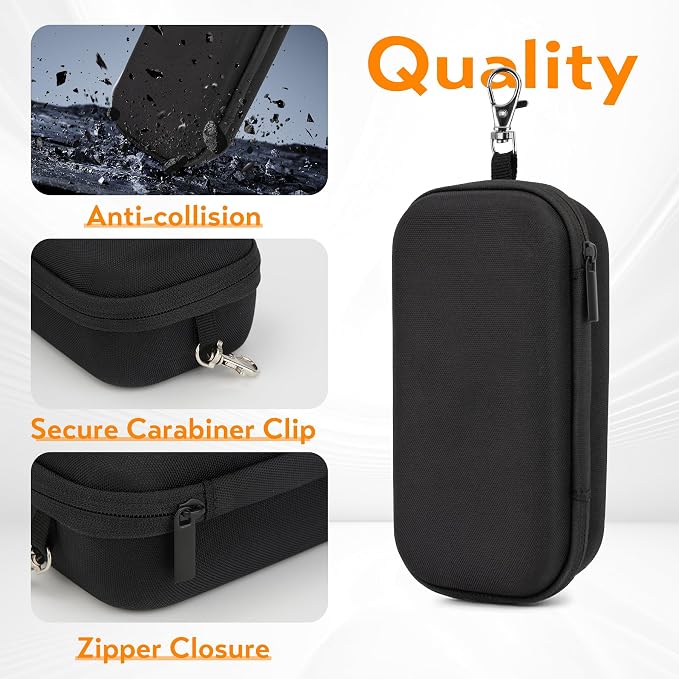 Double Eyeglasses Case, Hard Shell Dual Glasses Case Travel Sunglasses Organizer for Men Women