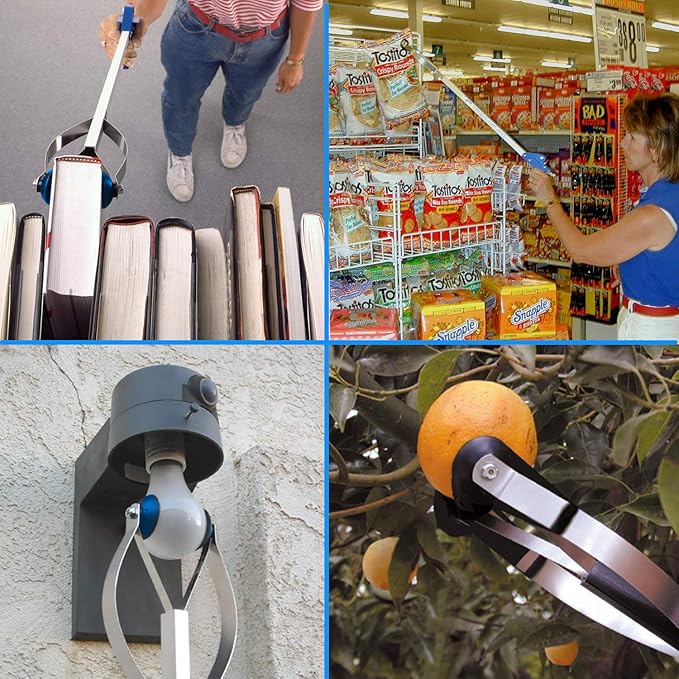 EZ Reacher - Heavy Duty Grab-It Reaching Tool - Grabber Reacher with 4.5 Inch Jaws, Can Lift a Dime to 8 lb. Brick, Lightweight, Sturdy, Ideal for Commercial, Maintenance, Seniors, 40", 6 Pack