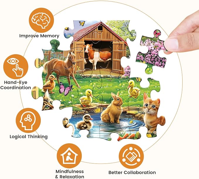 500 Piece Puzzles for Adults Funny Cat Animal Jigsaw Puzzles 500 Pieces | Adult Puzzles Pet Lover Family Challenging Game Gift for Friends 20.5x15IN