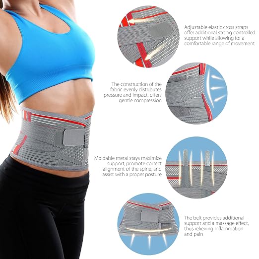 ORTONYX Back Brace With Lumbar Support Pad - Medical Grade Lumbosacral Belt for Men and Women - with Lumbar Pad, Lower Back Pain Relief, Herniated Disc, Sciatica, Degenerative Disc Disease