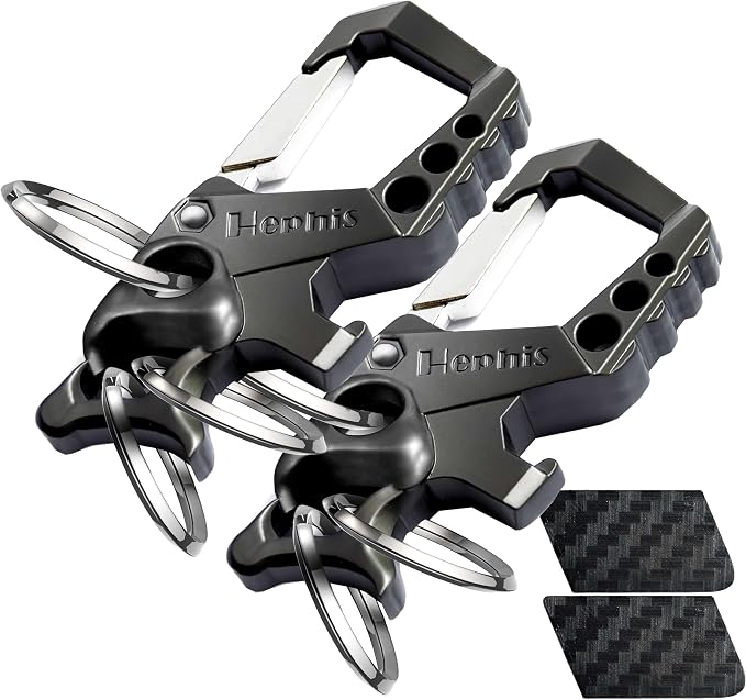 Skull Heavy Duty Key Chain,Car Emergency Escape Tool, Seat belt Cutter,Bottle Opener,Carabiner Car Key Chains