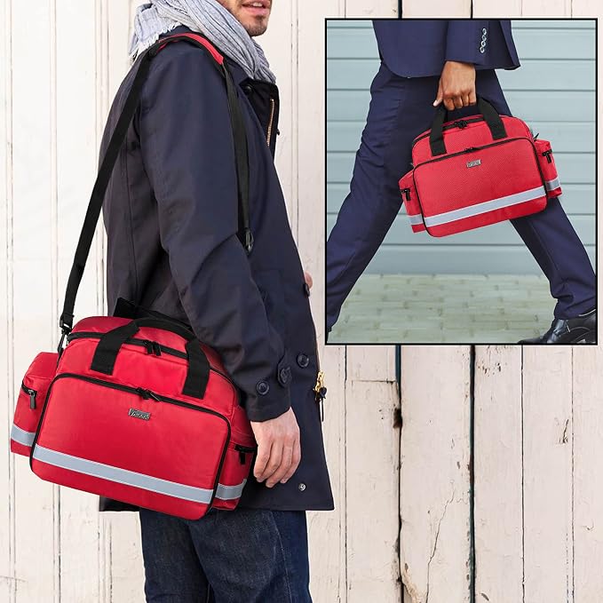 Trunab Home Health Nurse Bag Medical Bag Organizer with Handle | with Shoulder Strap for Home Visit, Travel, Nursing Student