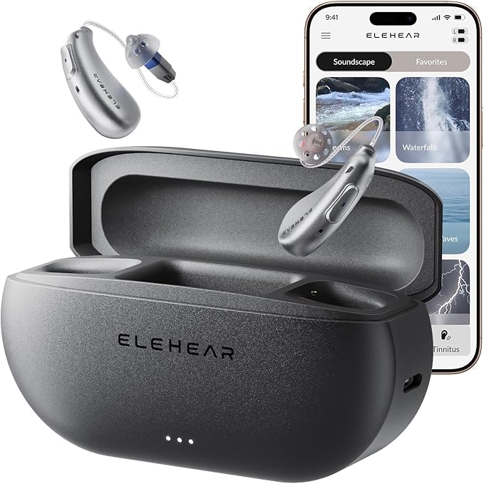 ELEHEAR-Beyond Hearing Aids, OTC Rechargeable Bluetooth Hearing aids for Seniors and Adults with AI Noise Cancellation and Tinnitus Masking, Superior Sound Quality, Bluetooth 5.3 and App Control