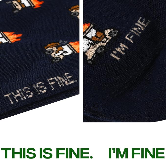 ZEETY Golf Socks – Funny Cart on Fire Novelty Socks, Golf Accessories and Gifts for Men and Women, 1 Pair per Pack, Size 9-13