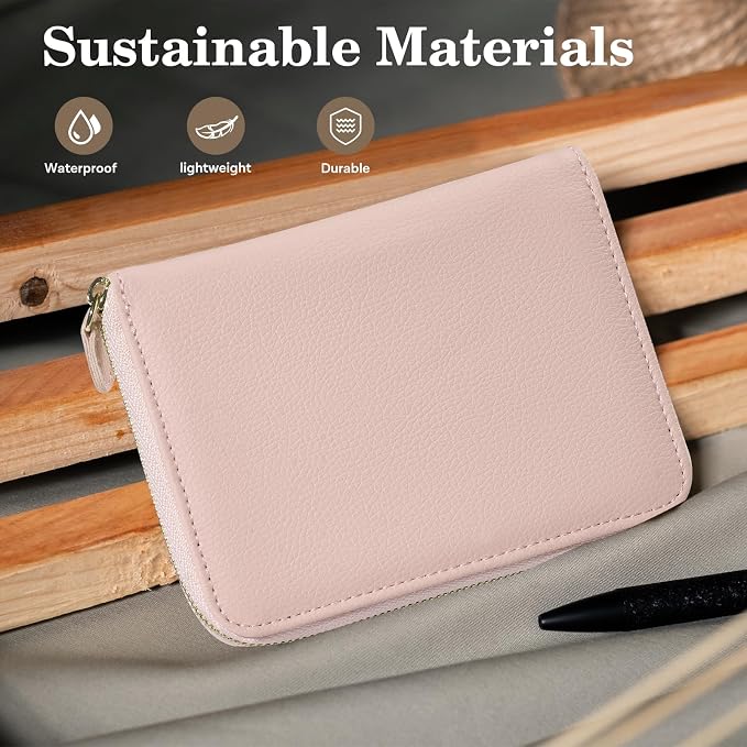 CoBak Passport Holder Cover with Safe Zipper Closure | Premium Passport Wallet for Travel, RFID Blocking Card Case, Waterproof Travel Accessories for Women