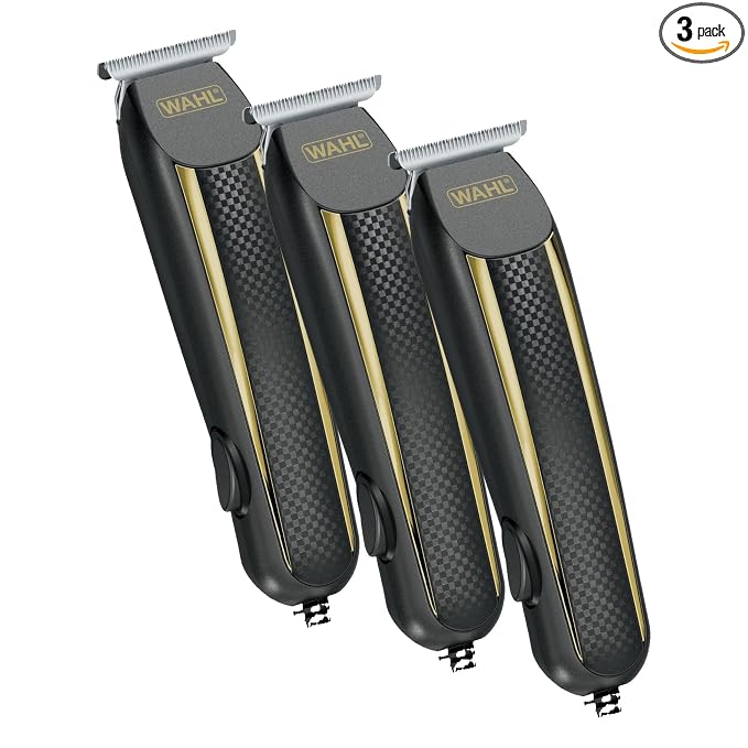 Wahl Edge Pro Bump Free Corded Beard Trimmer for Men Touch Up Trimmer & Grooming Detailer Kit – Perfect for Edging Beards,Mustaches,Hair,& Stubble,– Model 9686-300,(Pack of 3)