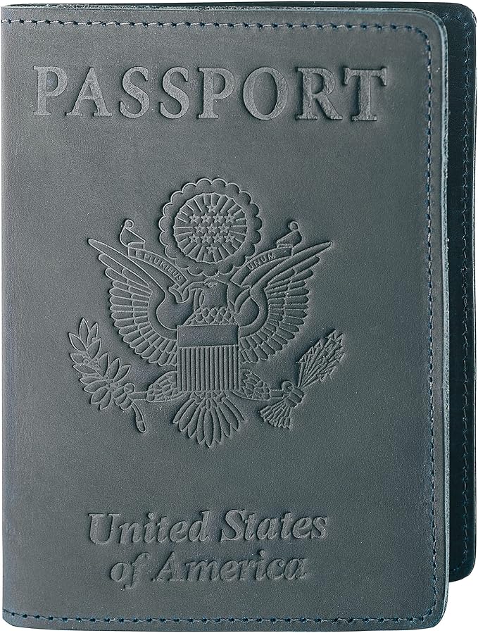 Passport Wallets and Vaccine Card Holder Combo,RFID Blocking Genuine Leather Passport Holder Cover Case with CDC Vaccination Card Slot, Leather Travel Documents Organizer Protector for Women