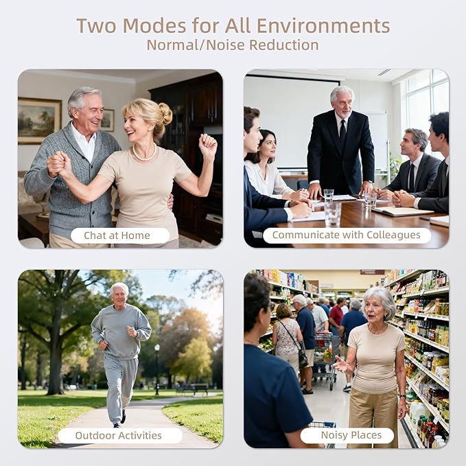 OTC Hearing Aids Rechargeable (Including Charging Case), Comfortable In-Ear Hearing Aids for Seniors and Adults, 24-Channel Digital Noise Reduction, Clear Sound, Invisible Design, 80+ Hrs Battery Life