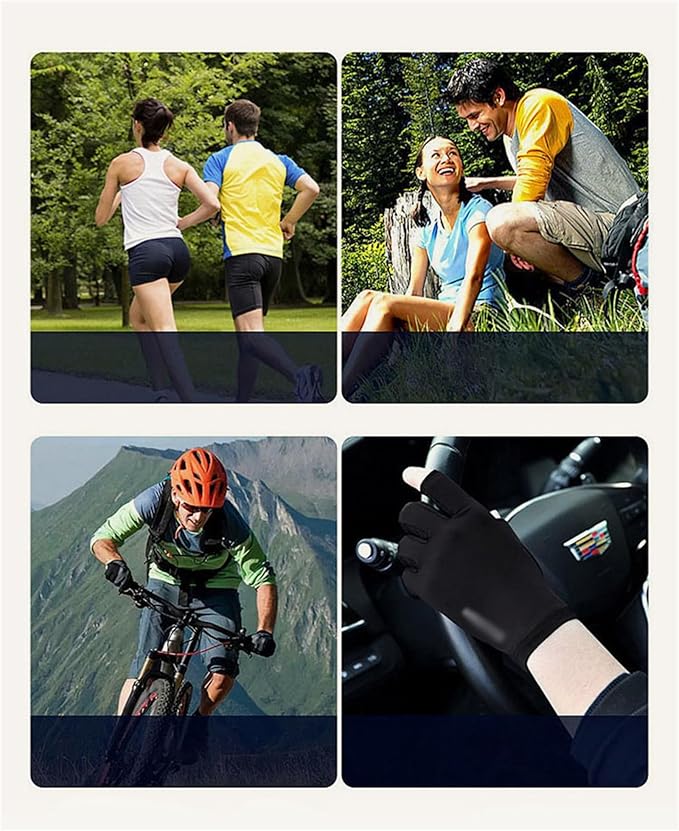 Premium Bamboo Gloves Fingerless Compression Wrap for Hand Pain and Osteoarthritis Men and Women