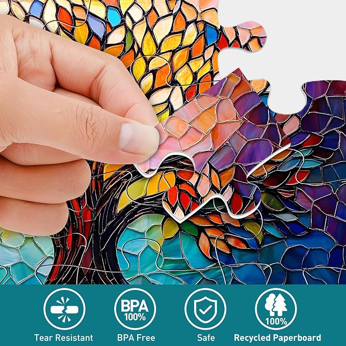 Biarek 6 Packs 16 Large Piece Puzzle for Seniors, Alzheimer's & Dementia Activities, Easy Puzzle, 6 Storage Bags