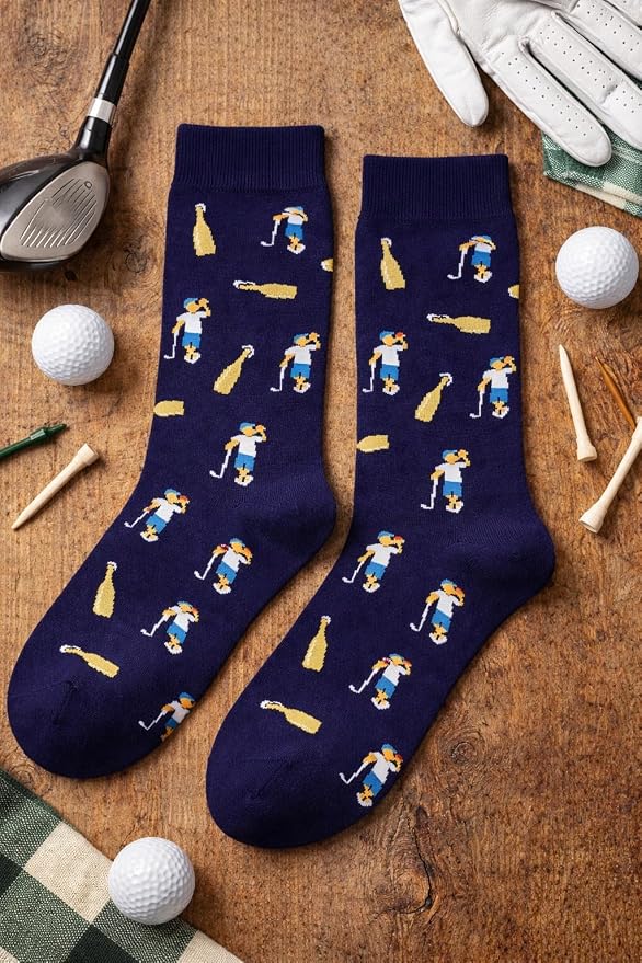 Funny Golf Socks For Men, Hilarious Golf Gift For Men, One Size 8-13