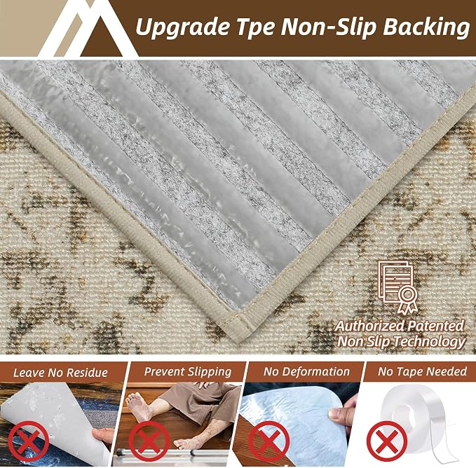 COSY HOMEER Stair Treads for Wooden Steps Non Slip Washable 8" X 30" 4pcs | Self Adhesive,Peel and Stick,Soft Carpet Stair Treads for Kids,Elder,Pet,Residue Free,Reusable Stair Runner,Multi-Surface Use