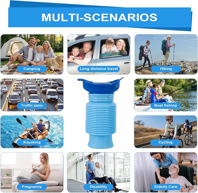 Pee Bottles for Men,Portable Urinal for Men,Collapsible Urine Bottle 750ML | Car Urinals for Men and Women,Emergency Urinal Bottle Shrinkable Pocket Toilet for Travel,Camping,Traffic Jam,Road Trips