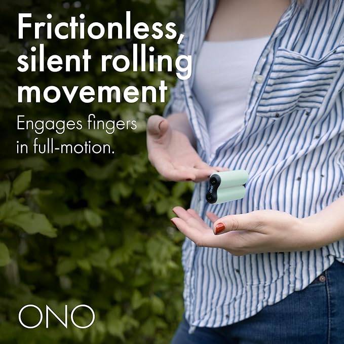ONO Roller - Handheld Fidget Toy for Adults | Help Relieve Stress, Anxiety, Tension | Promotes Focus, Clarity | Compact, Portable Design (Junior Size/ABS Plastic, Glow in The Dark)