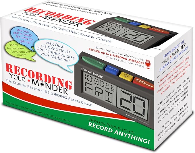 Your Minder Voice Record Talking Alarm Reminder Clock