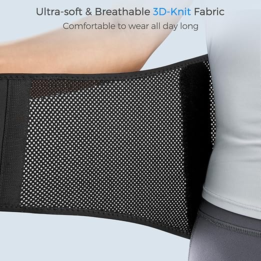 FREETOO Back Brace for Lower Back Pain Relief with Pulley System,Lumbar Support Belt for Men & Women with Lumbar Pad, Ergonomic Design and Soft Breathable 3D Knit Material,for Herniated Disc,Sciatica, Size S, Waist 26.77～33.4 inches